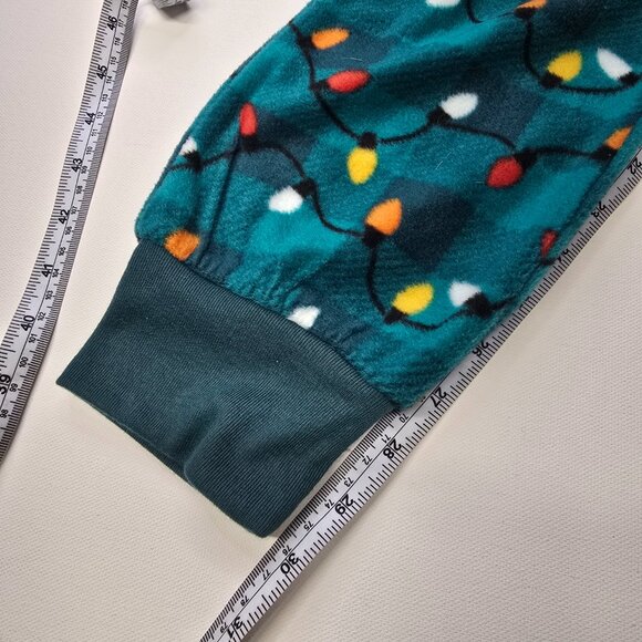 Jolly Jammies Green Christmas Lights Fleece Medium - Picture 6 of 7